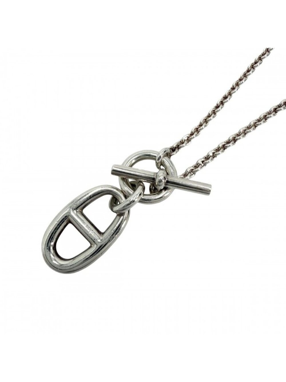 Hermes Necklace Chaine D'ancre Amulet Pendant 925 Sterling Silver
